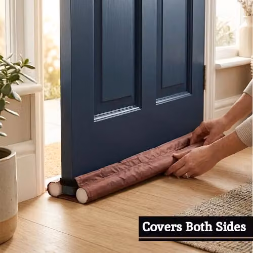 Orsina Twin Draught Guard with Foam Rollers in Brown – 4