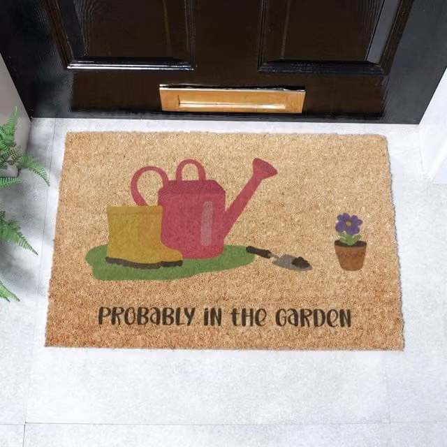 Artsy Mats Probably In The Garden Doormat in Brown, W/D: 60 x 40 cm