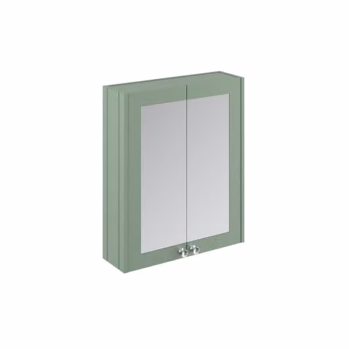 Balterley Traditional Bathroom Wall Mounted Mirror Cabinet with 2 Hinged Doors, Green, W: 71.5 cm, H: 60.0 cm, D: 18.2 cm – 2