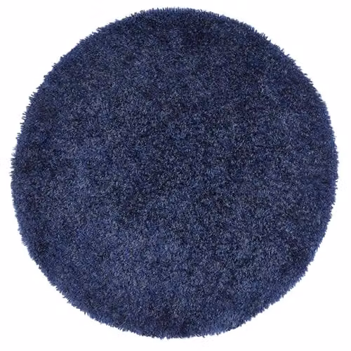 Phoenox Textiles Limited Origins Chicago Indigo Round Hand-Tufted Polyester Rug in Blue, Diameter: 133 cm – 1
