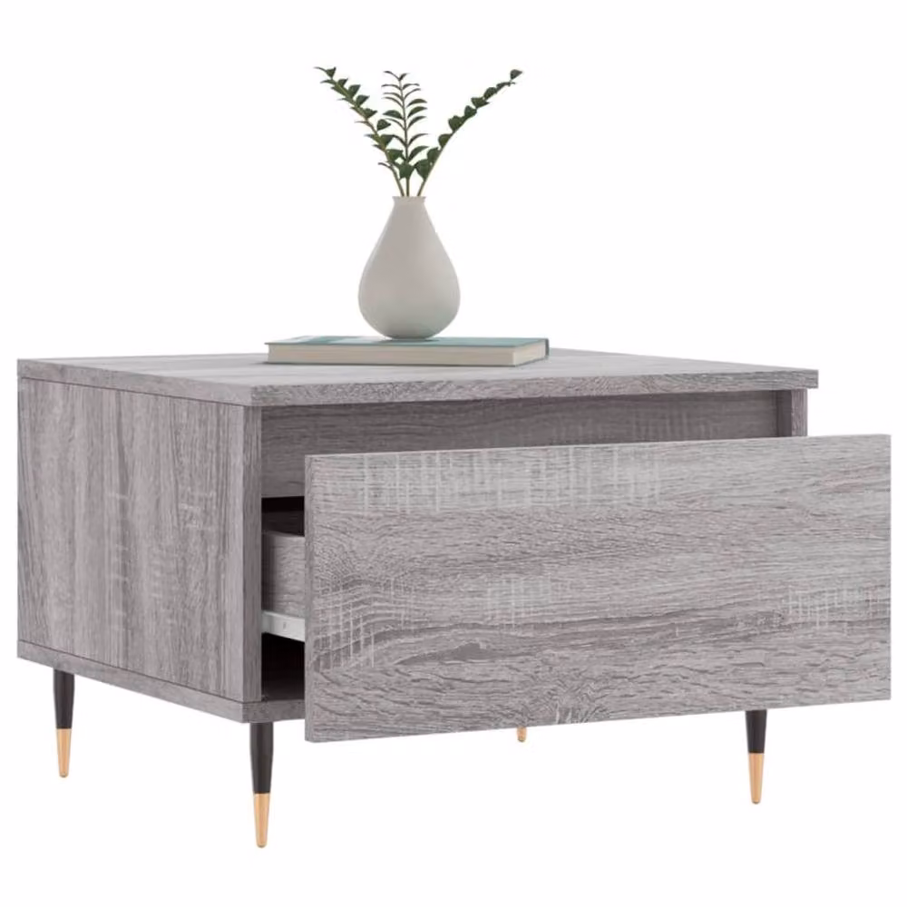 Berkfield Home Set of 2 Grey Sonoma Nesting Coffee Tables, W/D/H: 50 x 46 x 35 cm – 2