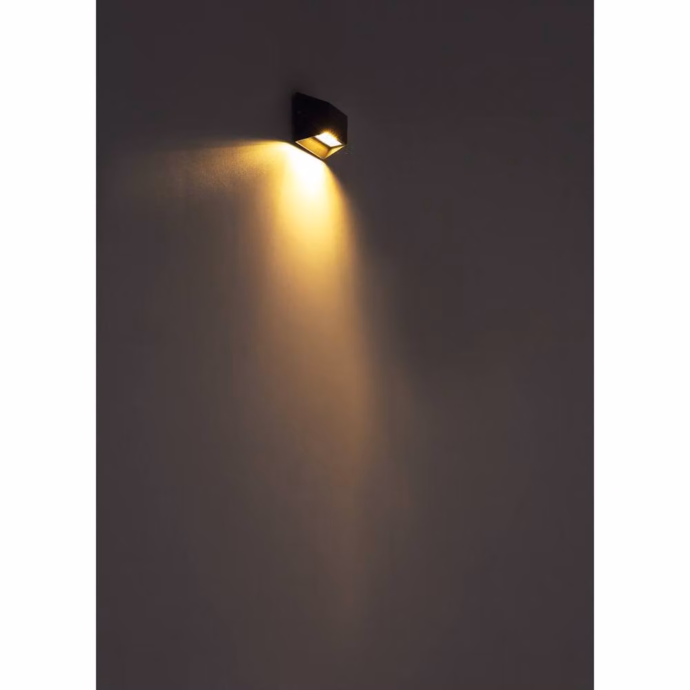 Netlighting Globo Lighting Honna Up and Down Outdoor Wall Lamp in Grey with Transparent Glass Shade, LED 12W, Warm White, IP54, W/D/H: 10.0 x 8.2 x 14.8 cm – 8