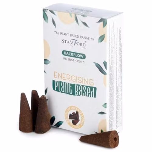 Ancient Wisdom Energising Plant Based Incense Cones, Multicoloured and White