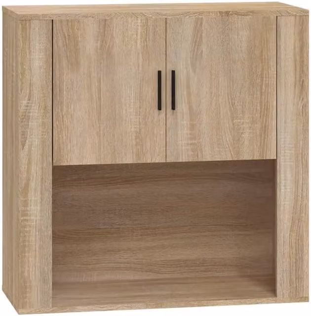 Berkfield Home Sonoma Oak Wall Cabinet in Beige, W/D/H: 80 x 33 x 80 cm