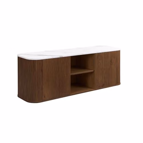 Birlea Russo Modern Walnut TV Unit in Brown, W/D/H: 140 x 40 x 48 cm – 5