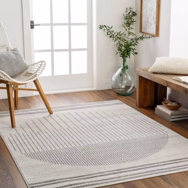 Livabliss Floransa Geometric Modern Rug in Grey and Brown, W: 160 cm, D: 215 cm – 1