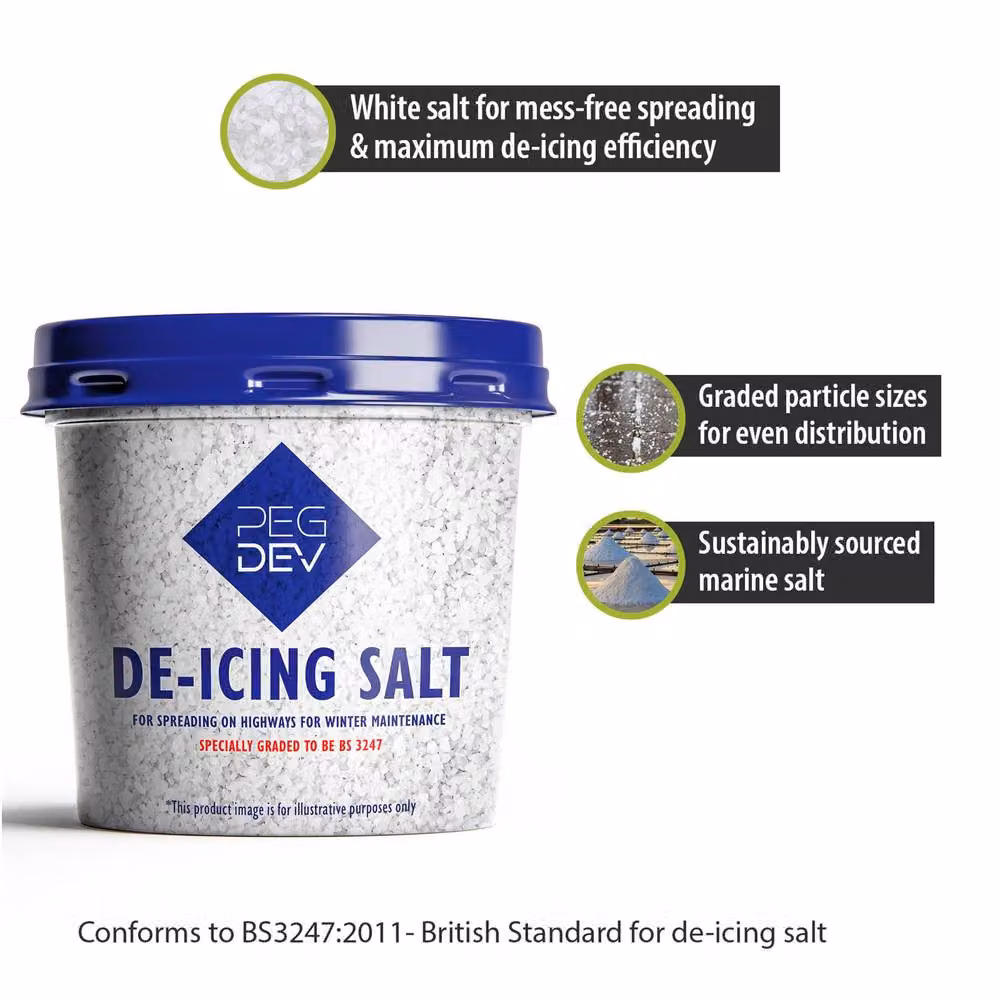 Pegdev White De-Icing Salt 750g with De-Icer Spray and Thermal Gloves – 2
