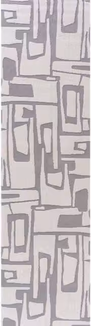 The Rugs Loft Modern Abstract Textured Runner in Green and Grey, W: 80 cm, L: 300 cm