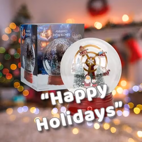 VFM e-Store Christmas Ferris Wheel Light Up Snow Globe Blower in Red, W: 25 cm, H: 31 cm – 4