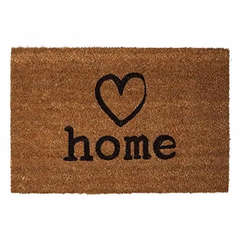 Orsina Charm Round Coir Doormat in Brown and Black, Diameter: 100 cm – 1