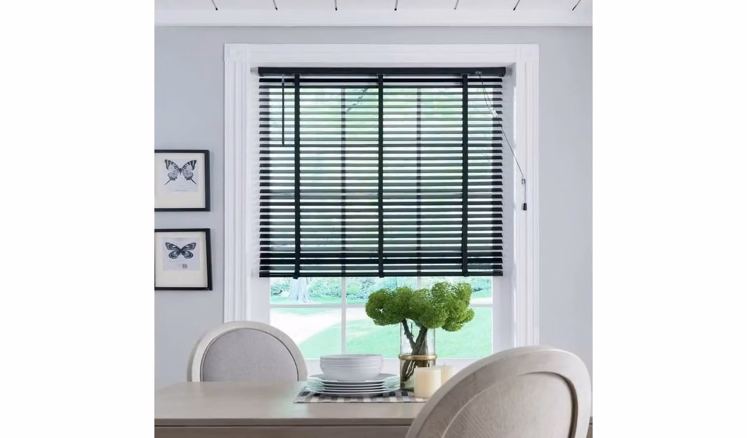 Little Black Book 50mm Wooden Venetian Blind in Black, W170 x L160 cm