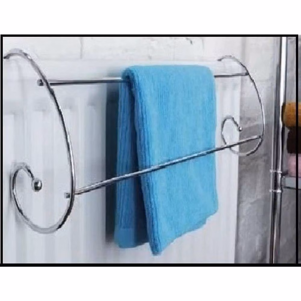 Pawnora Silver Metal Radiator Towel Rail Cloth Dryer Set of 2 – 2