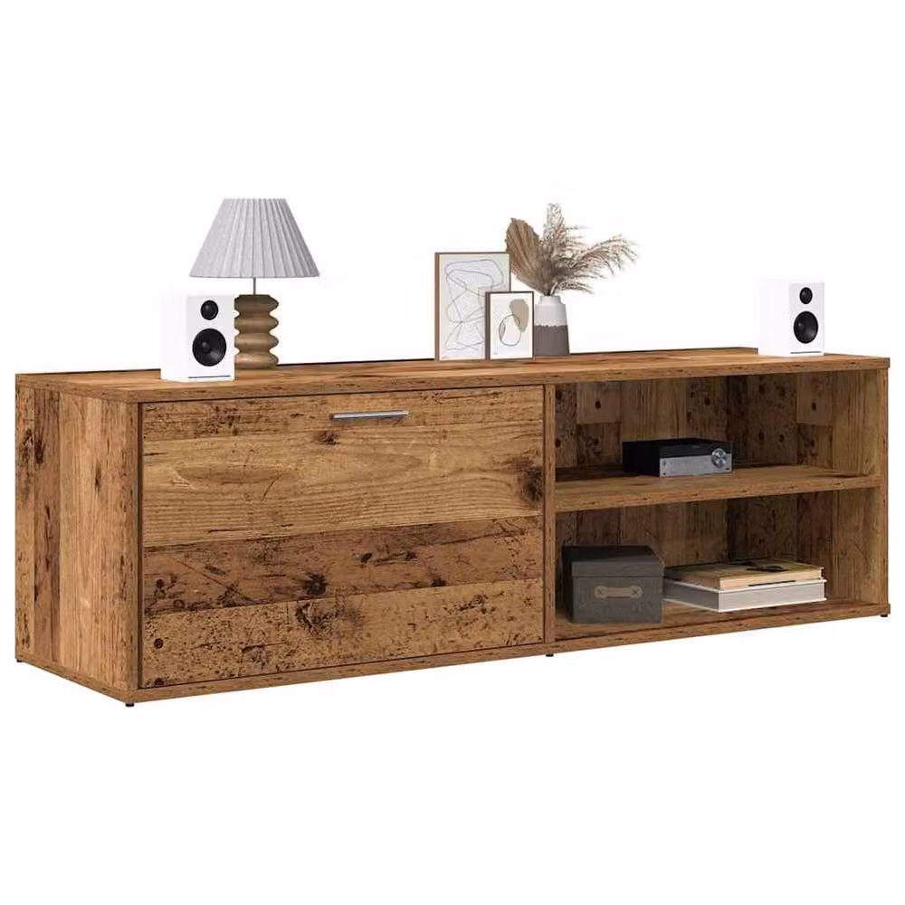 Berkfield Home Rustic Old Wood TV Cabinet in Brown, W/D/H: 120 x 34 x 37 cm – 2