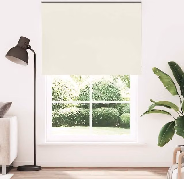 Berkfield Home Blackout Roller Blind, White Polyester, W: 150 cm, H: 230 cm