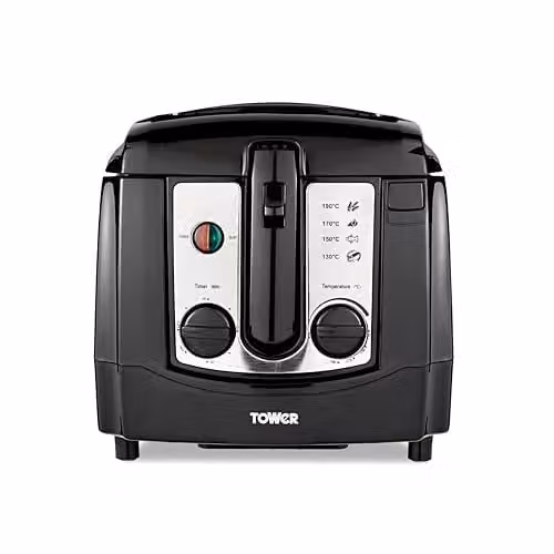Tower T17002 Deep Fat Fryer with Timer and Adjustable Thermostat, 3L, 2300W, Black – 1