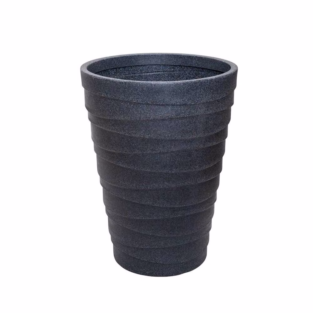 NESTLUNE Grey Round Trojan Garden Planter, Diameter: 56 cm – 2