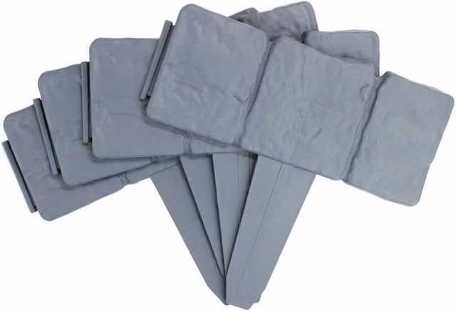 Pukkr Pack of 20 Stone Effect Plastic Lawn Edging, Grey, 5m per piece