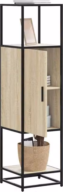 Berkfield Home Sonoma Oak Highboard in Brown, W/D/H: 35.5 x 35 x 139 cm