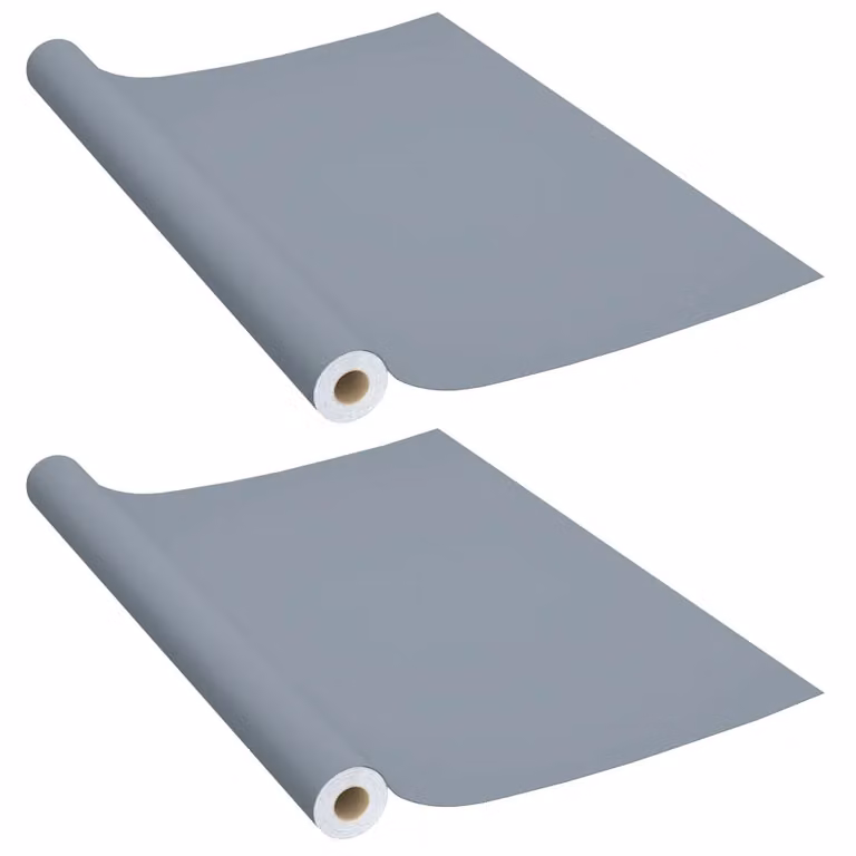 Berkfield Home Self-adhesive Grey PVC Furniture Film, 2 Pack, W: 90 cm x L: 500 cm
