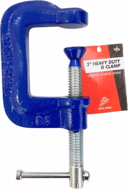 Garden Mile 2 Inch Cast Iron G Clamp, Blue
