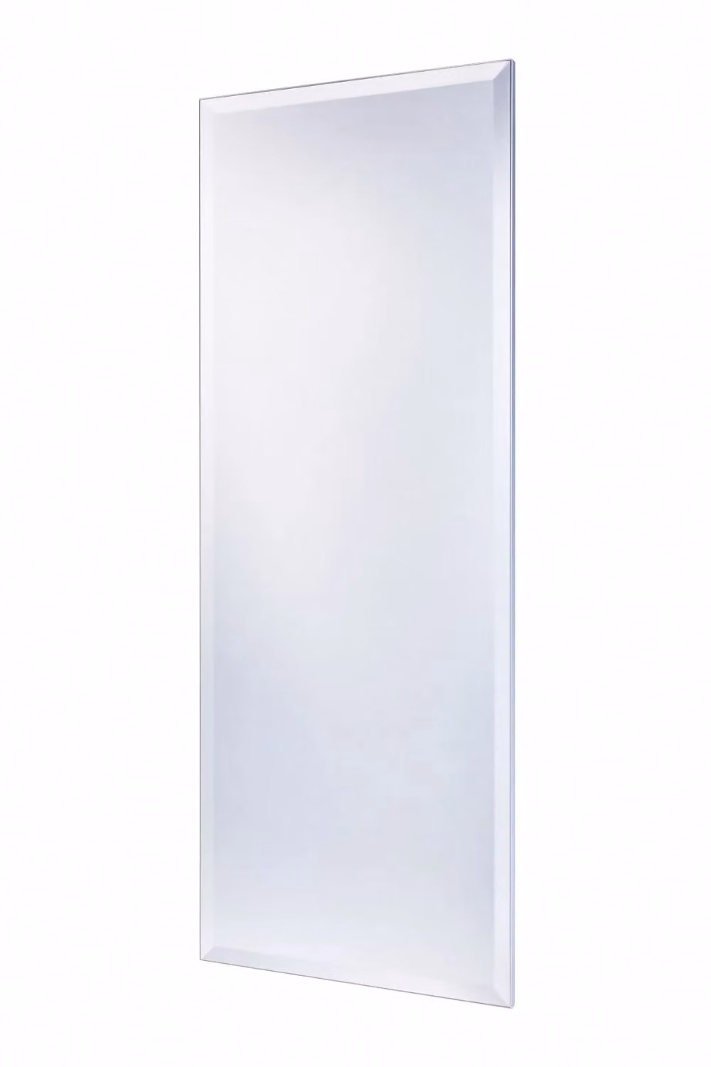 Yearn Mirrors Minimalist Bevelled Dressing Mirror in Metallic Silver, W: 122 cm, H: 116.82 cm – 2