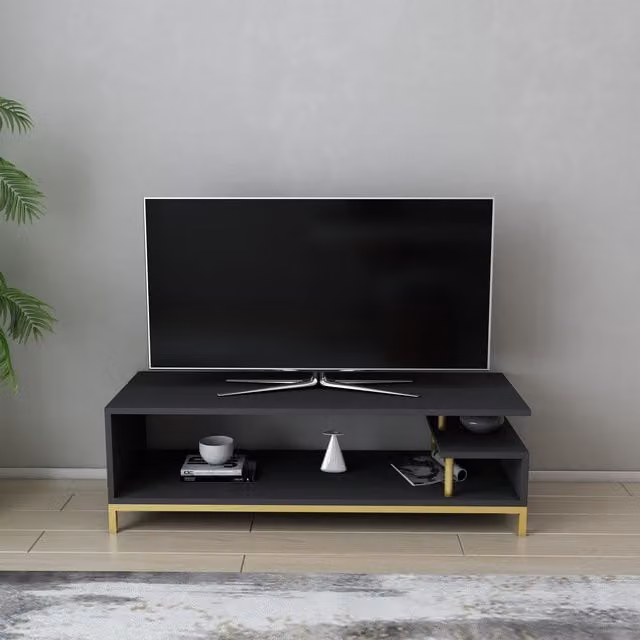 Decorotika Reilly TV Unit in Gold and Anthracite