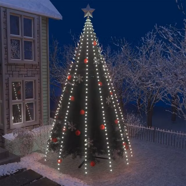 Berkfield Home LED Tree Lights with 500 Cool White LEDs, 500 cm, Indoor and Outdoor Use