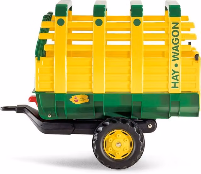 Rolly Toys Giant Hay Wagon Single Axle for Tractors in Green and Yellow – 1