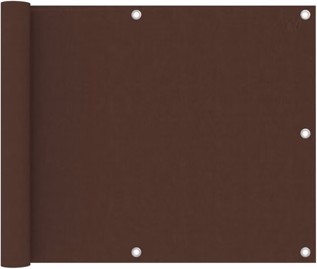 Berkfield Home Brown Balcony Screen in Oxford Fabric, W: 75 cm, L: 300 cm