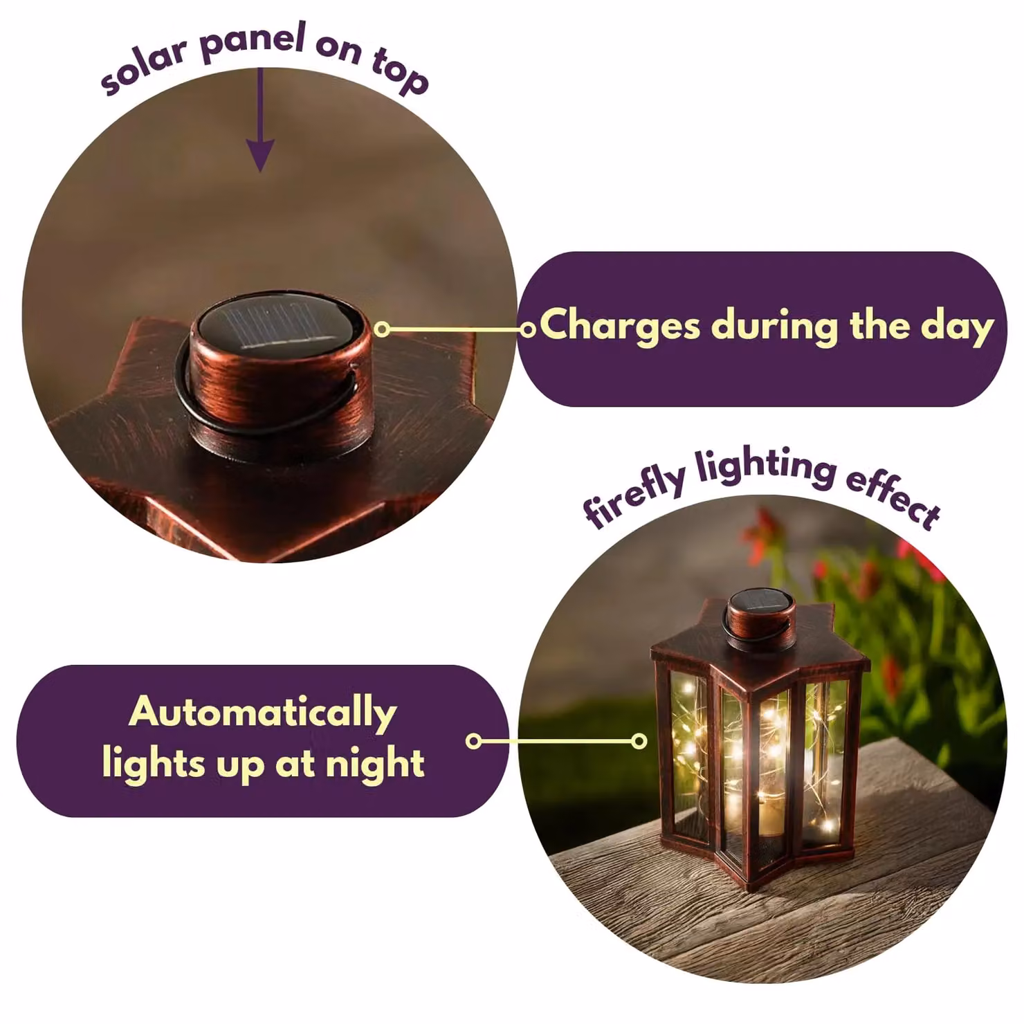 Marco Paul Solar Firefly Star Lanterns, 2 Pack, Bronze – 5
