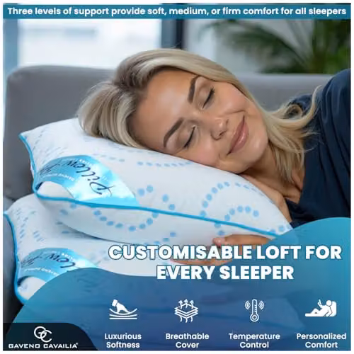 GC Gaveno Cavailia Orthopaedic Memory Foam Pain Relief Pillow, White, W: 70 cm, H: 45 cm – 3