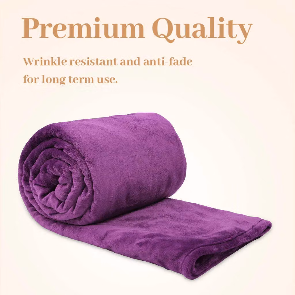 Alivio Luxury Faux Fur Throw Blanket in Purple, W: 150 cm x D: 200 cm – 3