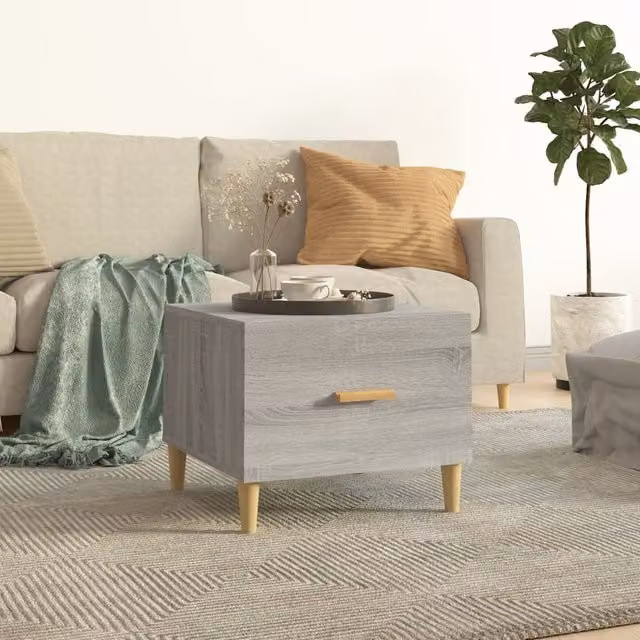 Berkfield Home Grey Sonoma Coffee Table, W/D/H: 50 x 50 x 40 cm – 1