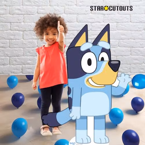 Star Cutouts SC4463 Bluey Cardboard Cutout, Blue, Height: 91 cm – 2