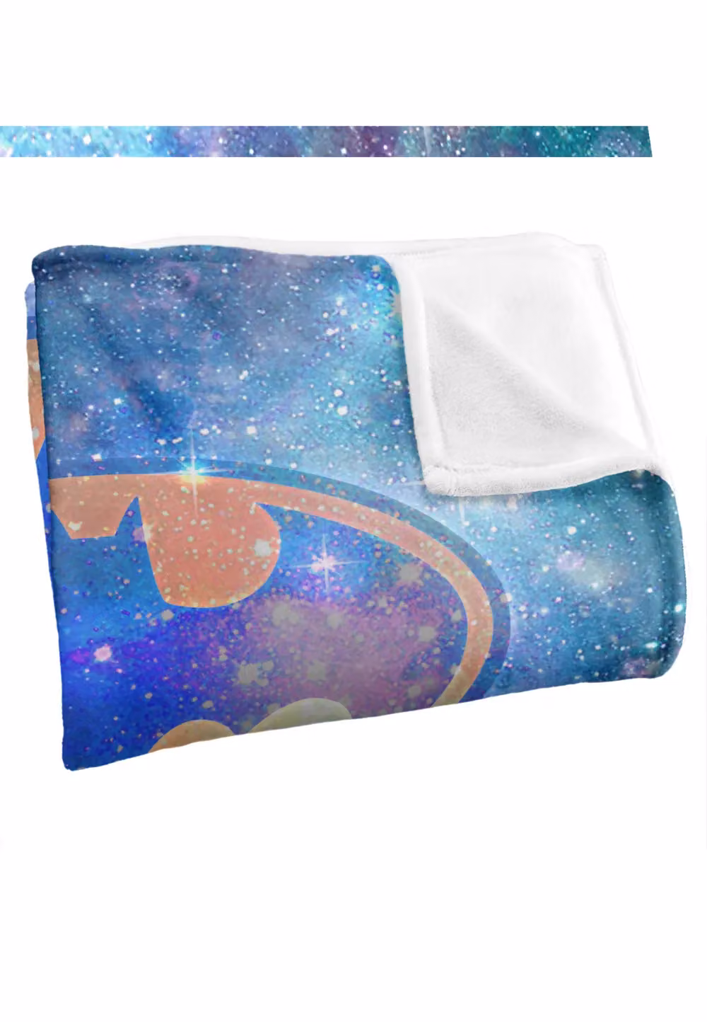 Batman Galaxy Symbol Officially Licensed Silky Touch Super Soft Fluffy Throw Blanket, White and Multicolour, W: 152 cm, D: 127 cm – 3