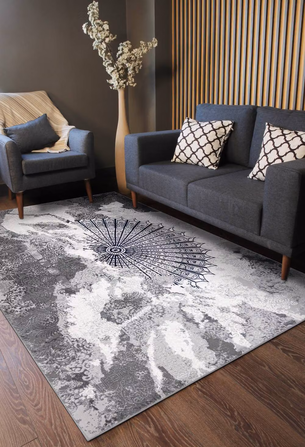 RugsX Allure Geometric Modern Grey Rug, W: 200 cm, D: 290 cm – 3