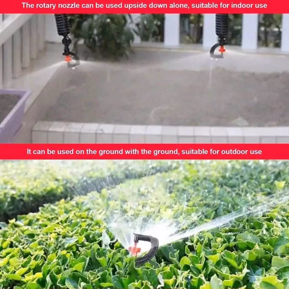 SPETLEK 20x Adjustable Drip Irrigation Spray Emitters with Spikes, Black, 100g – 3