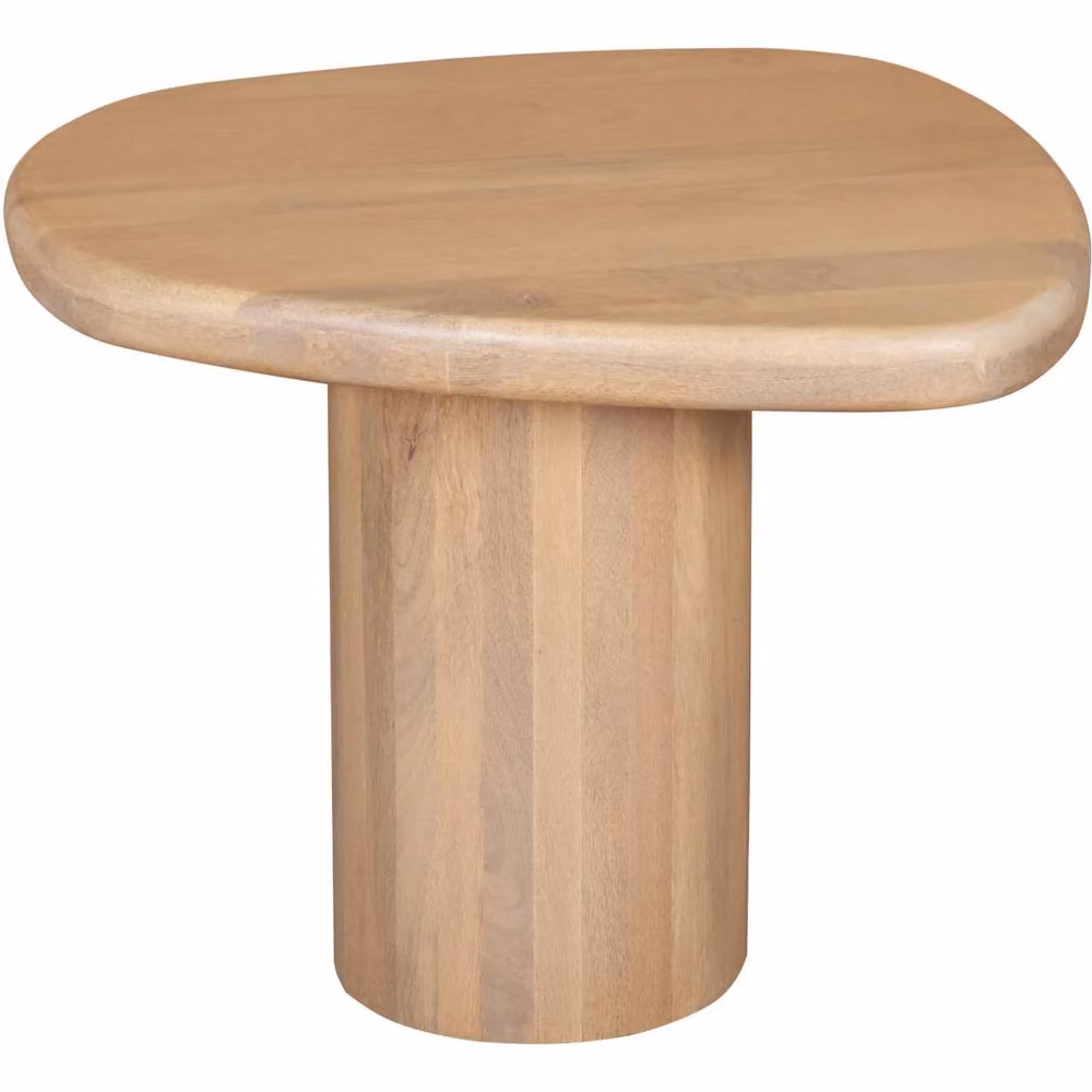 Wyld Haus Buffalo Abstract Mango Wood Side Table in Brown, H: 55.0 cm, W: 48.0 cm, D: 55.0 cm – 2