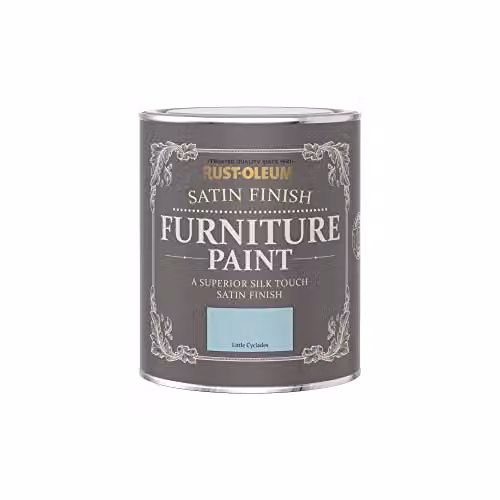 Rust-Oleum Satin Furniture and Skirting Board Paint in Little Cyclades Blue, 750ml – 3