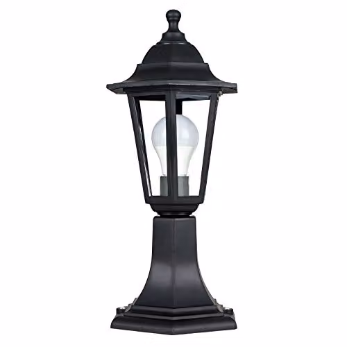 ValueLights MiniSun Mayfair Black Outdoor Post Top Lantern Light