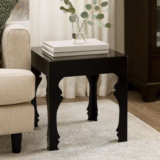 Orsina Black High Gloss Modern Side Table