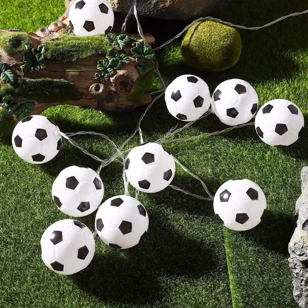 KORVIXA White Solar Football LED Light String with 40 Sphere Lights – 3