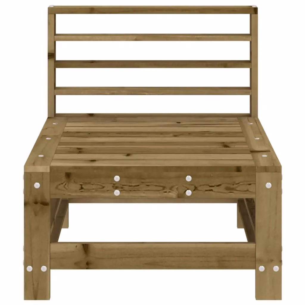 Berkfield Home Garden Rustic Brown Impregnated Pine Wood Middle Sofa – 2