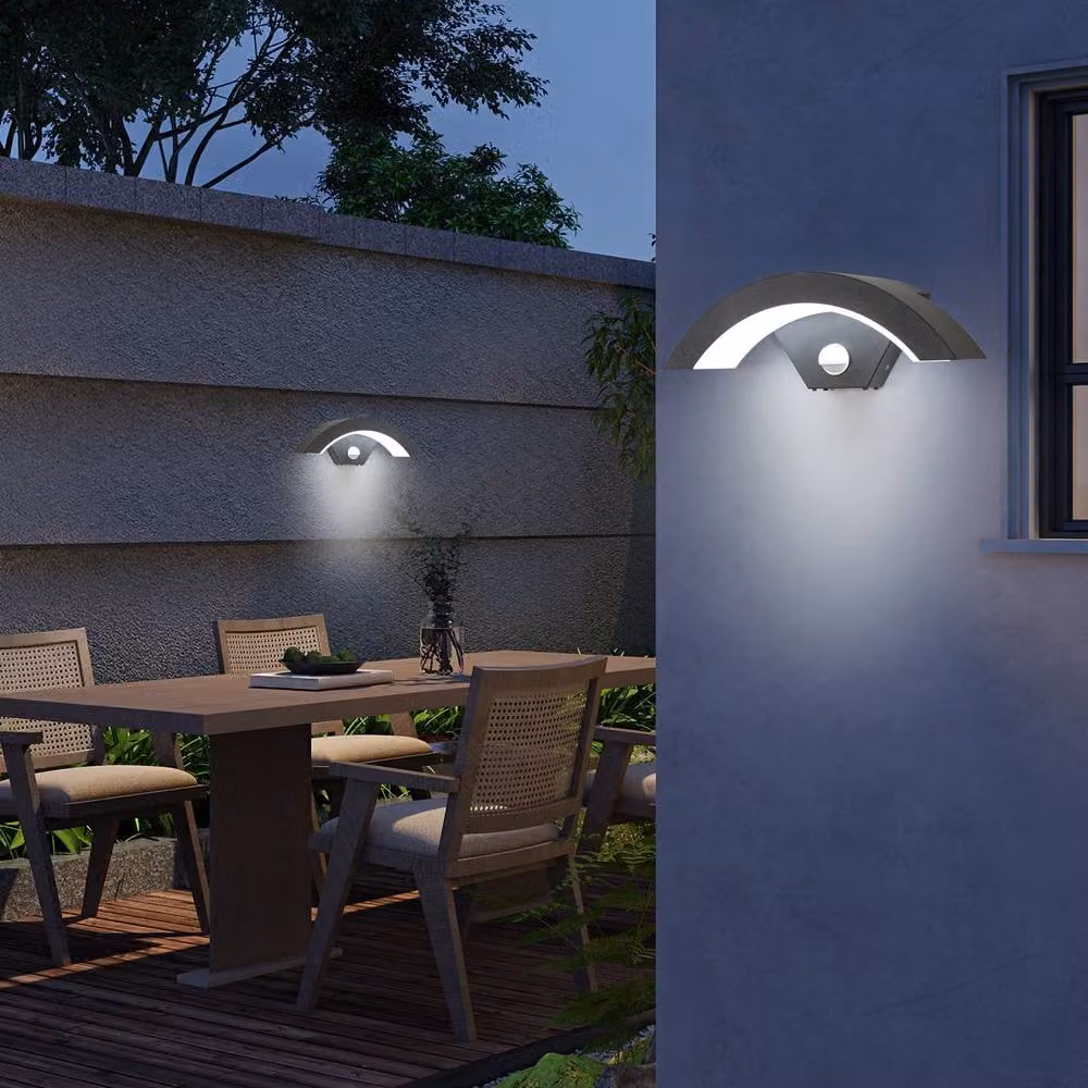 COMELY 24W LED Outdoor Wall Light with Motion Sensor, IP65 Waterproof, Black – 4
