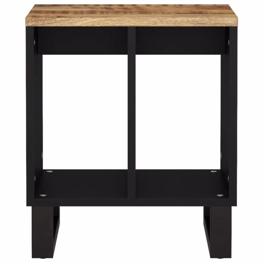 Berkfield Home Side Table in Brown, Solid Mango and Engineered Wood, W/D/H: 40 x 31 x 46 cm – 3