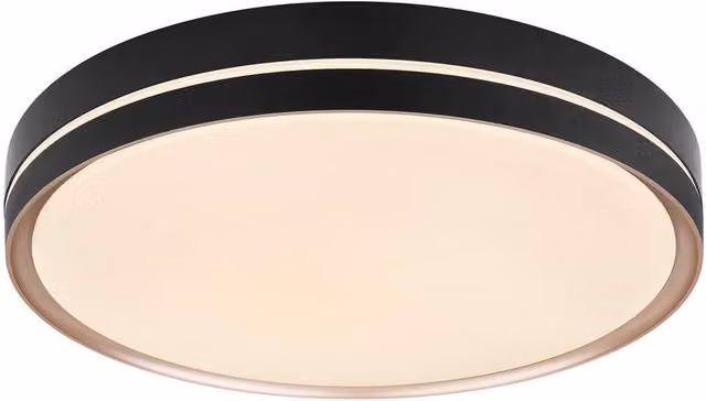 Netlighting Manni LED Semi Ceiling Light in Black, Dimmable with Remote Control, Diameter: 48.5 cm – 3
