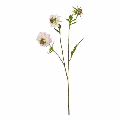 Hill Interiors Scabious Stem Artificial Plant, Pink, Height: 65 cm