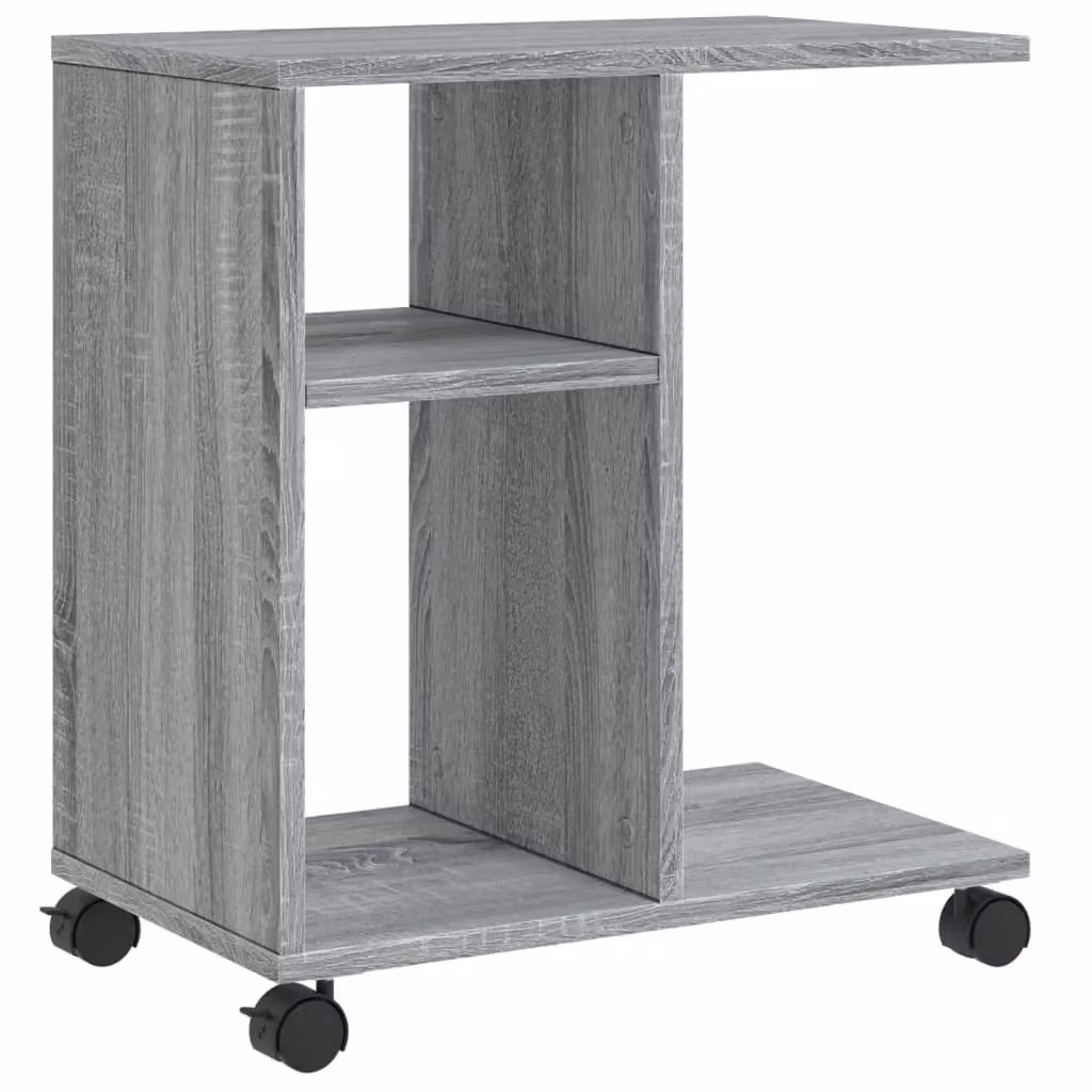 Berkfield Home Grey Sonoma Side Table with Castors, W/D/H: 50 x 30 x 55 cm – 2