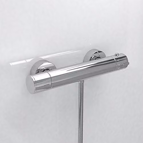 Nes Home Chrome Brass Thermostatic Bar Shower Valve