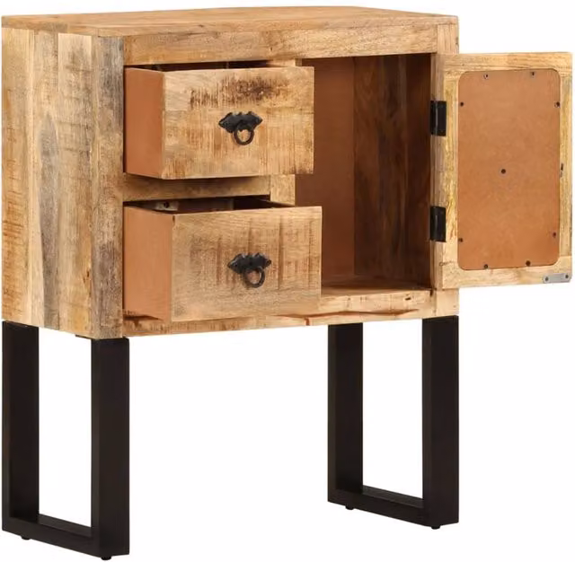 Berkfield Home Modern Mango Wood Sideboard in Brown, W/D/H: 60 x 30 x 76 cm – 1